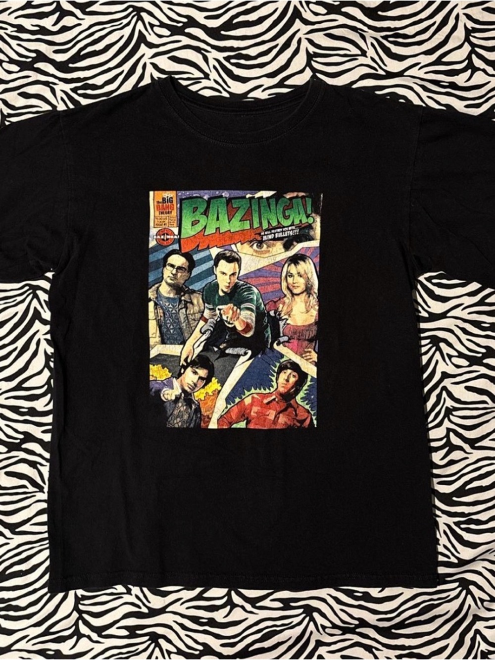 Ripple Junction Black Bazinga! Graphic Short Sleeve Tee